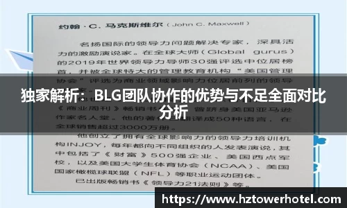 独家解析：BLG团队协作的优势与不足全面对比分析